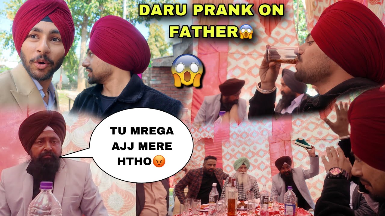 DARRU PRANK ON FATHER🤣 - Kehda 2 Hi Peg Lagaye Aww Dady Ne Kutteya🤣 - BEING BRAND