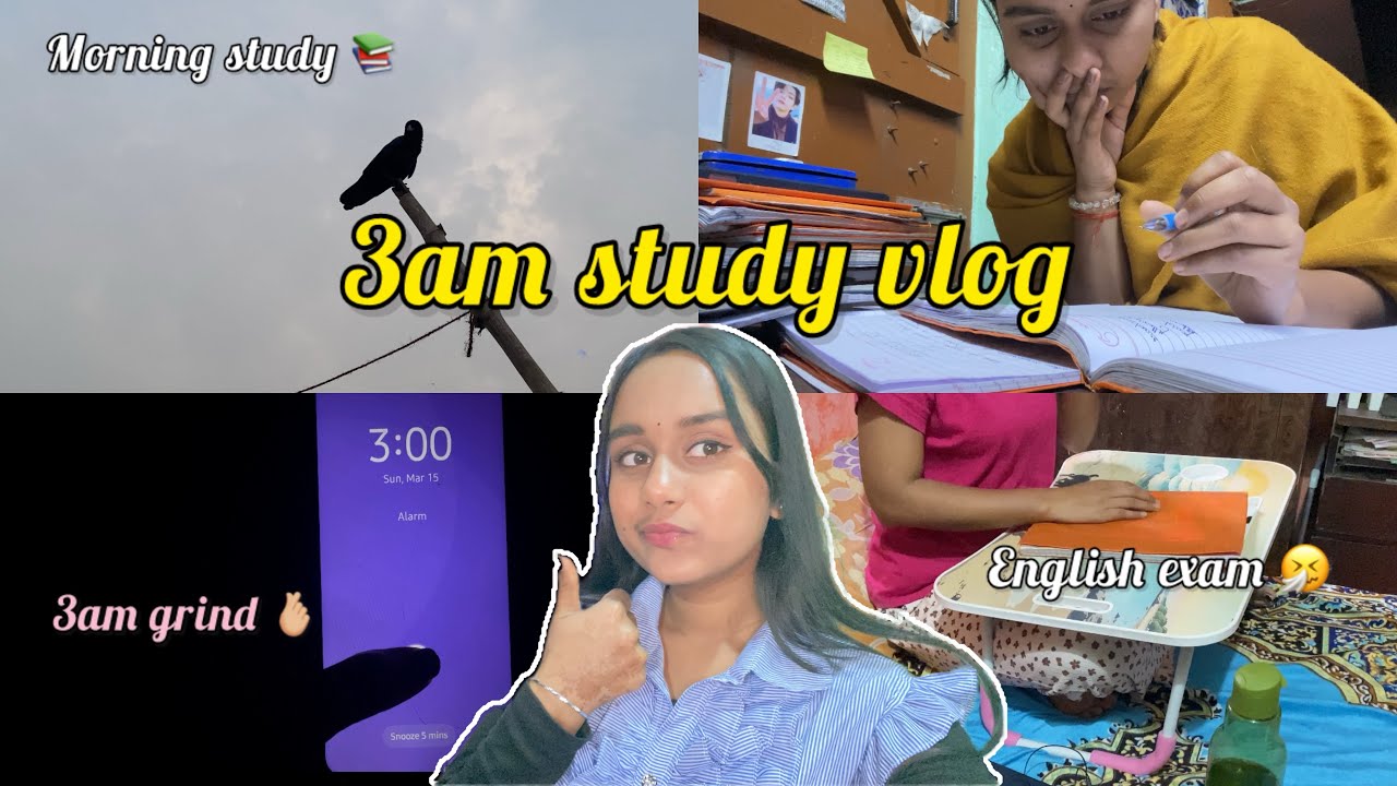 I woke up at *3am* to study 📚 for my English Exam | 9th grader 🤎