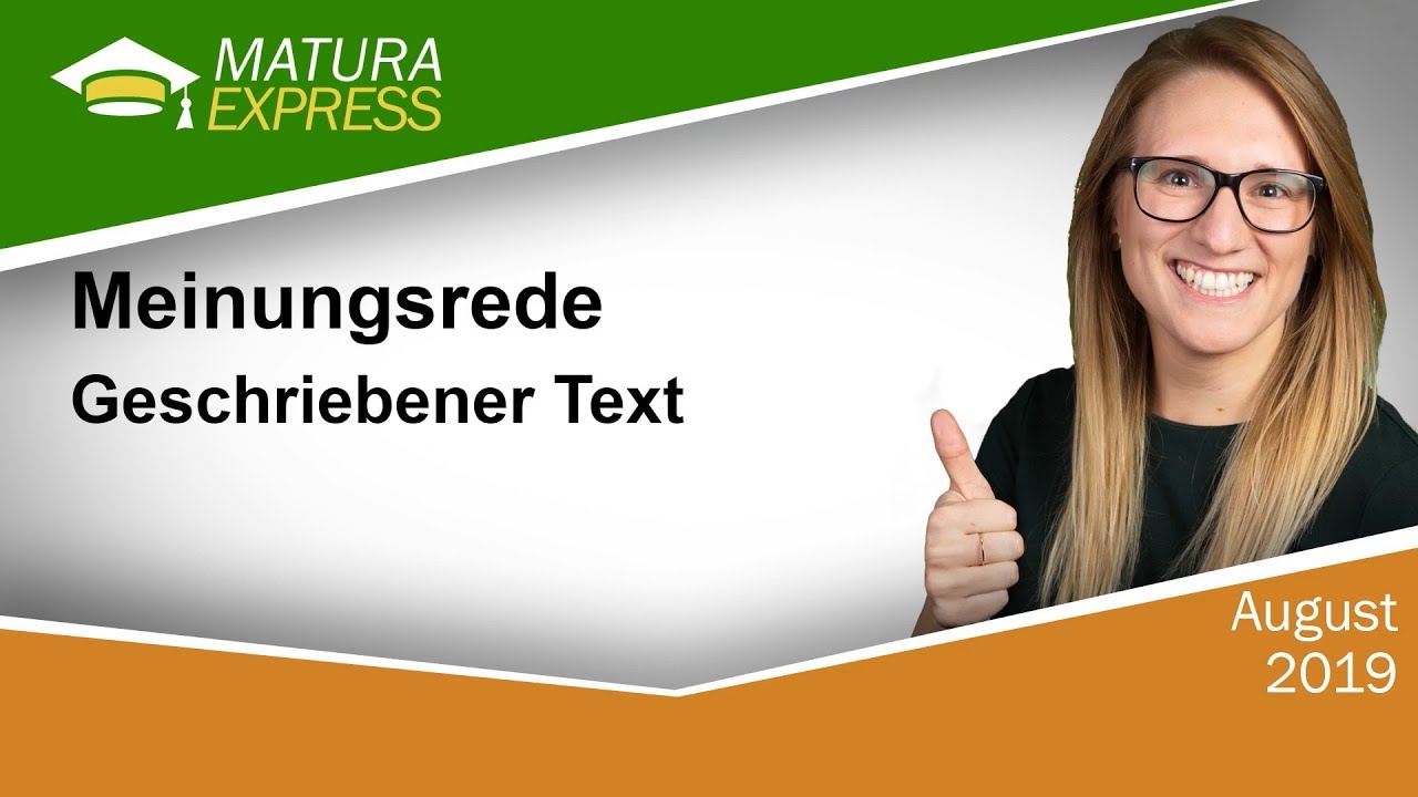Meinungsrede - Geschriebener Text - Zentralmatura Deutsch Jänner 2020  #15