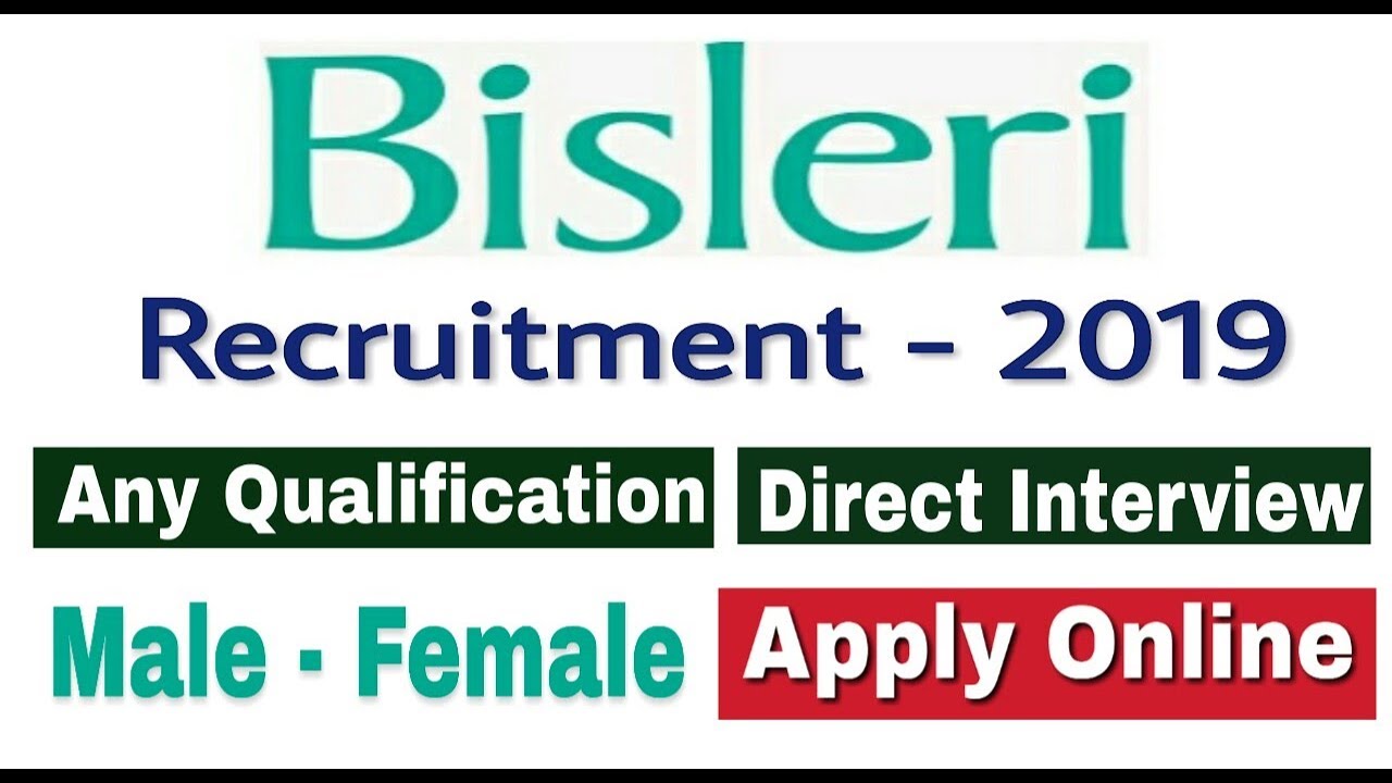 Bisleri Recruitment 2019 II Private Job 2019 II How to Apply Online II Learn Technical