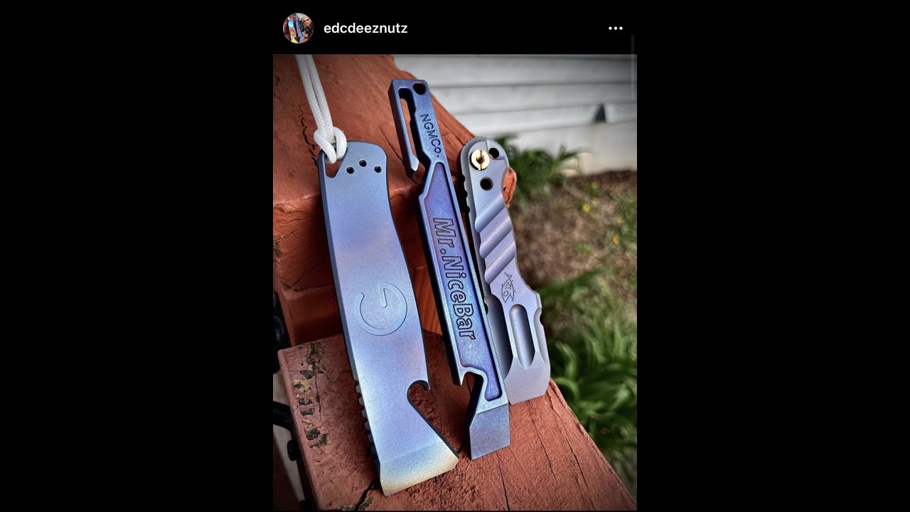 EDC PRY BARS & EDC TOOLS REVIEW - TITANIUM FLAME FINISH - EDC TITANIUM PRY BARS - BEST EDC PRY BARS