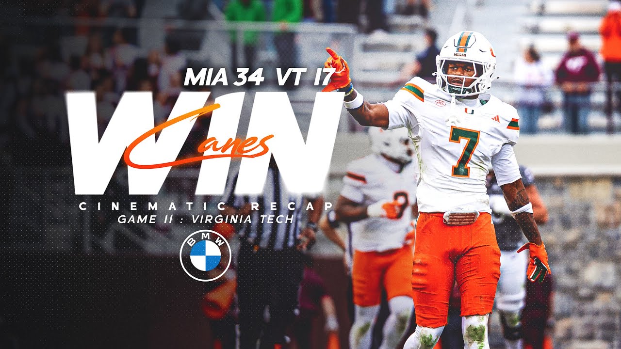 Week 13 Cinematic Recap | Miami vs Virginia Tech | 11.22.25