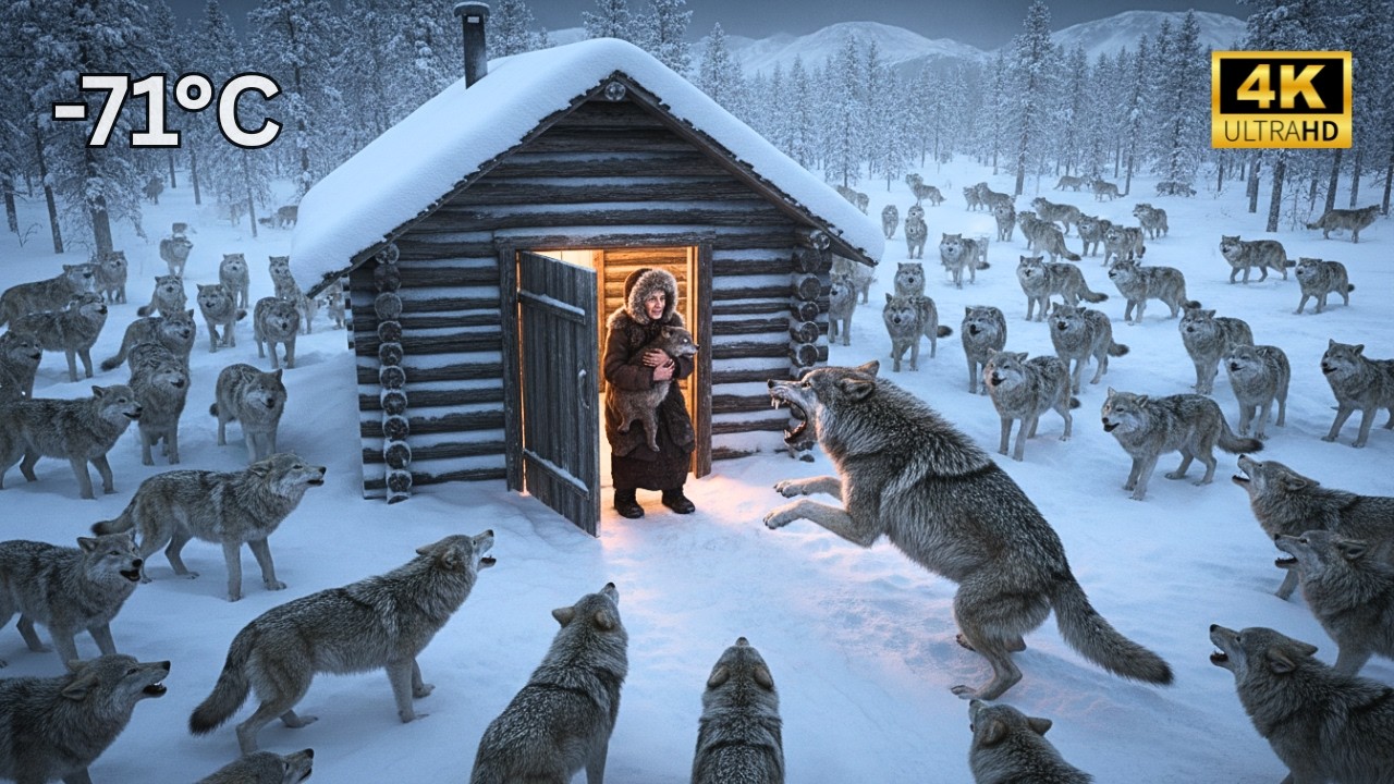 90-year-old woman vs 100 wolves to save sheep and rescues a wolf cub.