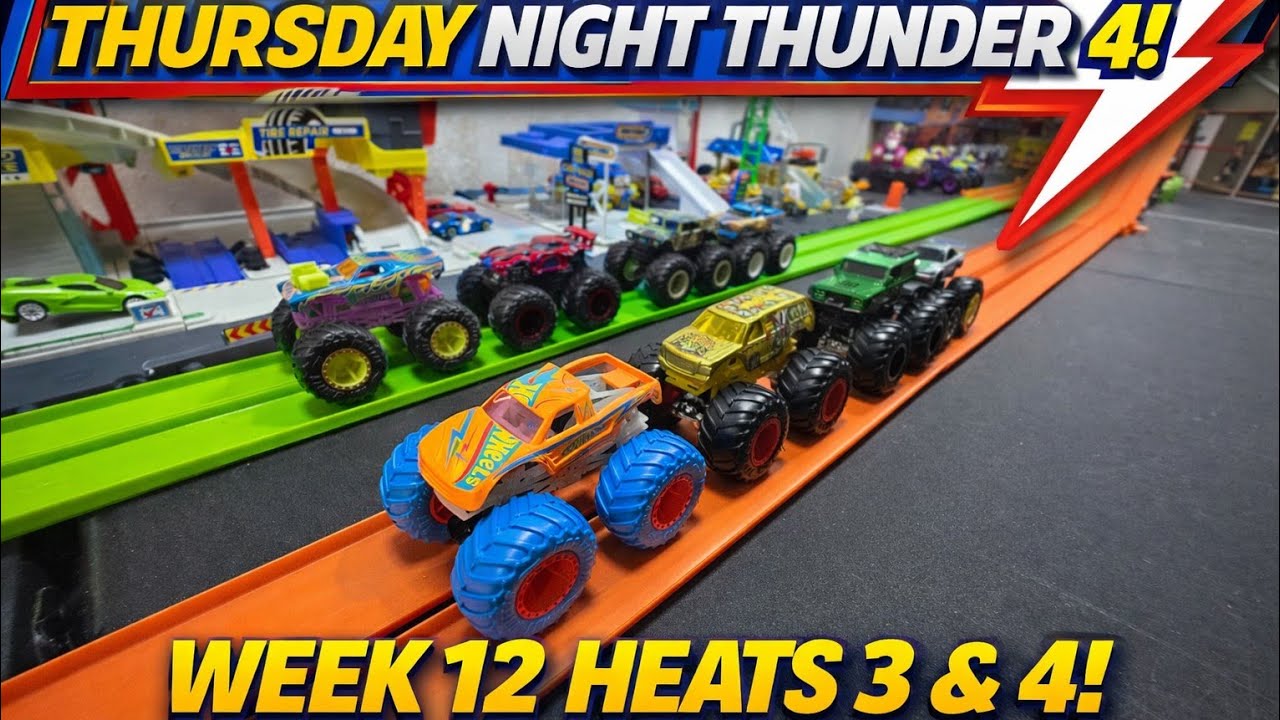 Монстр-трак: четверг вечером — гром 4! Гонки на монстр-траках из литого металла!