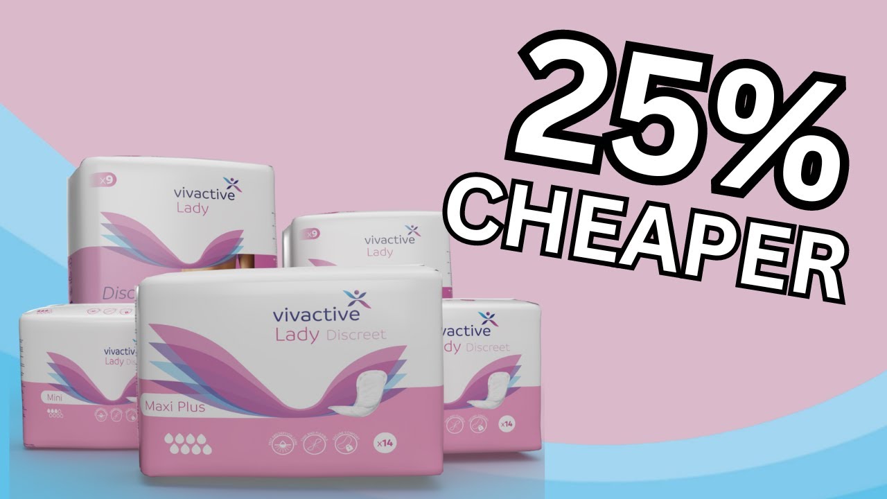 Adult incontinence pads for urinary incontinence in women. Great for stress incontinence.