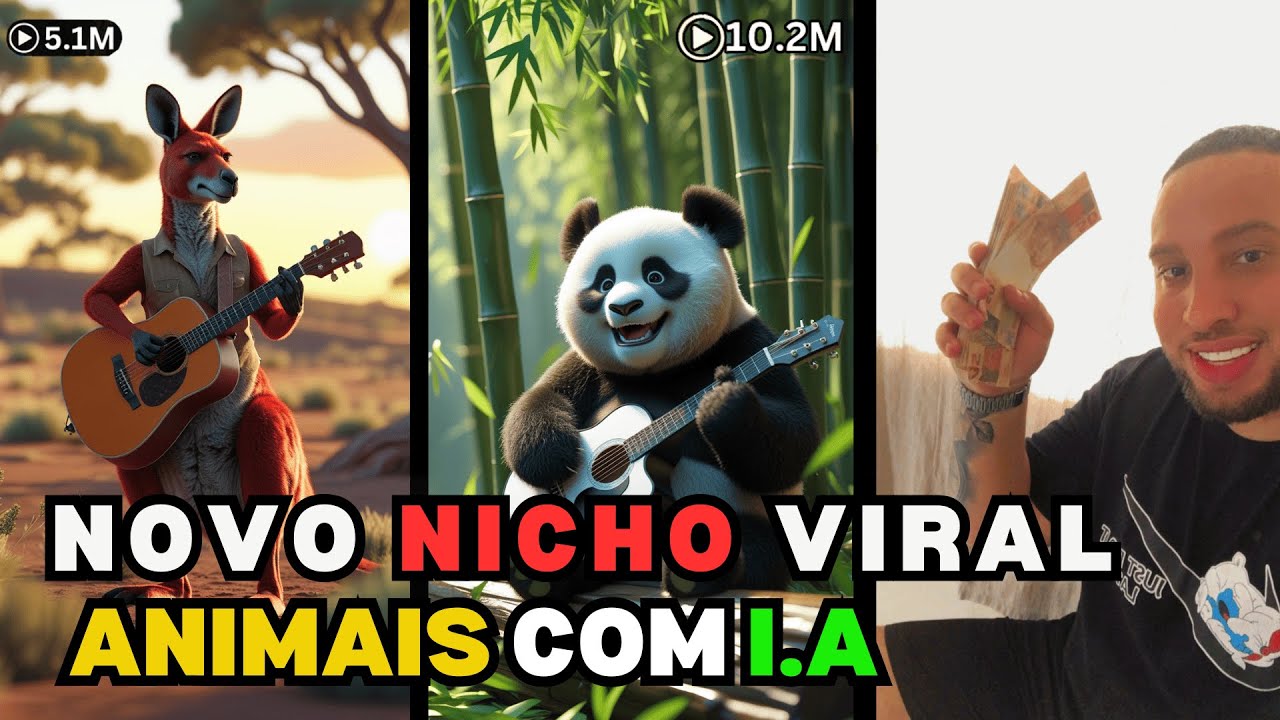 Como Fazer 8 MILH&Otilde;ES de visualiza&ccedil;&otilde;es com videos de ANIMAIS tocando🔥 (VIRALIZANDO com IA no TikTok)