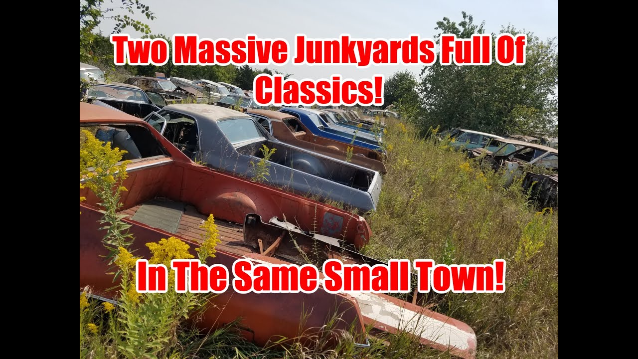 Two Massive Salvage Yards With 1000's Of Classic Cars In The Same Small Town! Junkyard Crawling Fun!