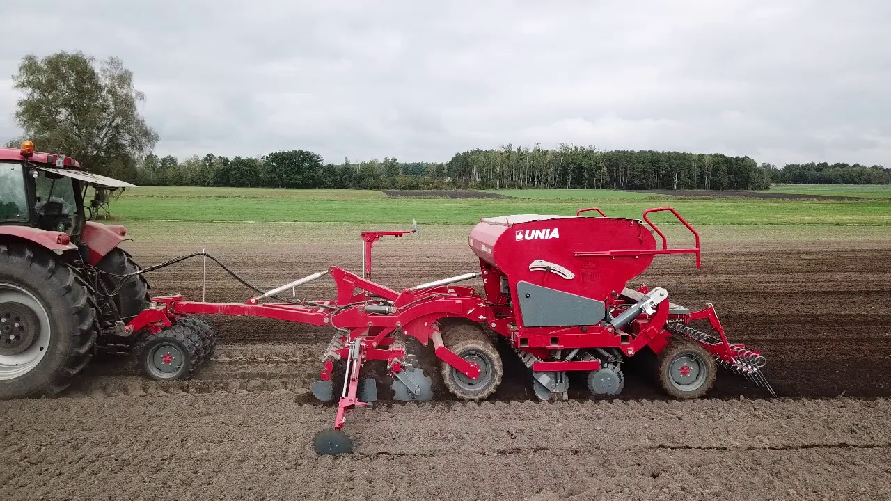 UNIA - AMBER 3000 duplo, wysiew okołonasienny ziarna i nawozu w okolicach Gniezna