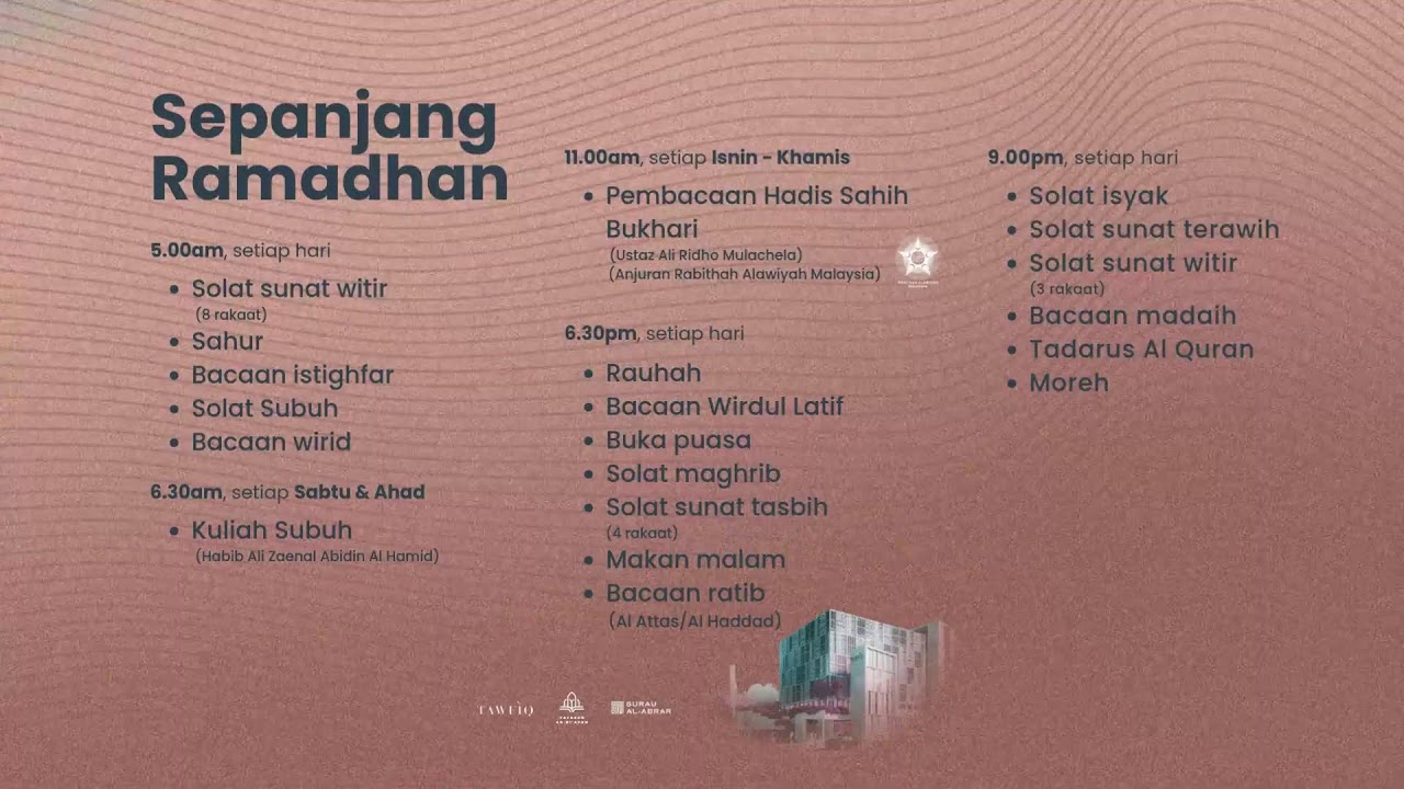 Ihya' Ramadhan 1447H/2026M | Rauhah 01 Ramadhan