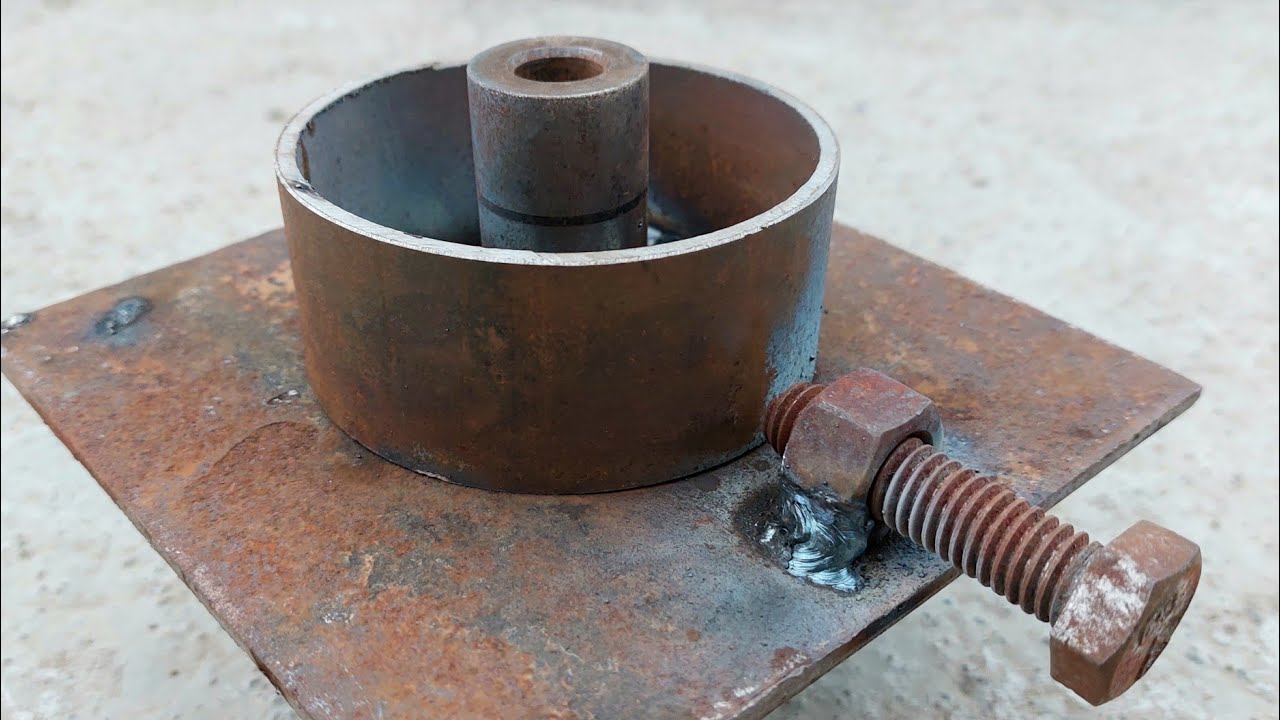 How to Make Cricle From Square Bar // Bending Tricks Of Metal Bar