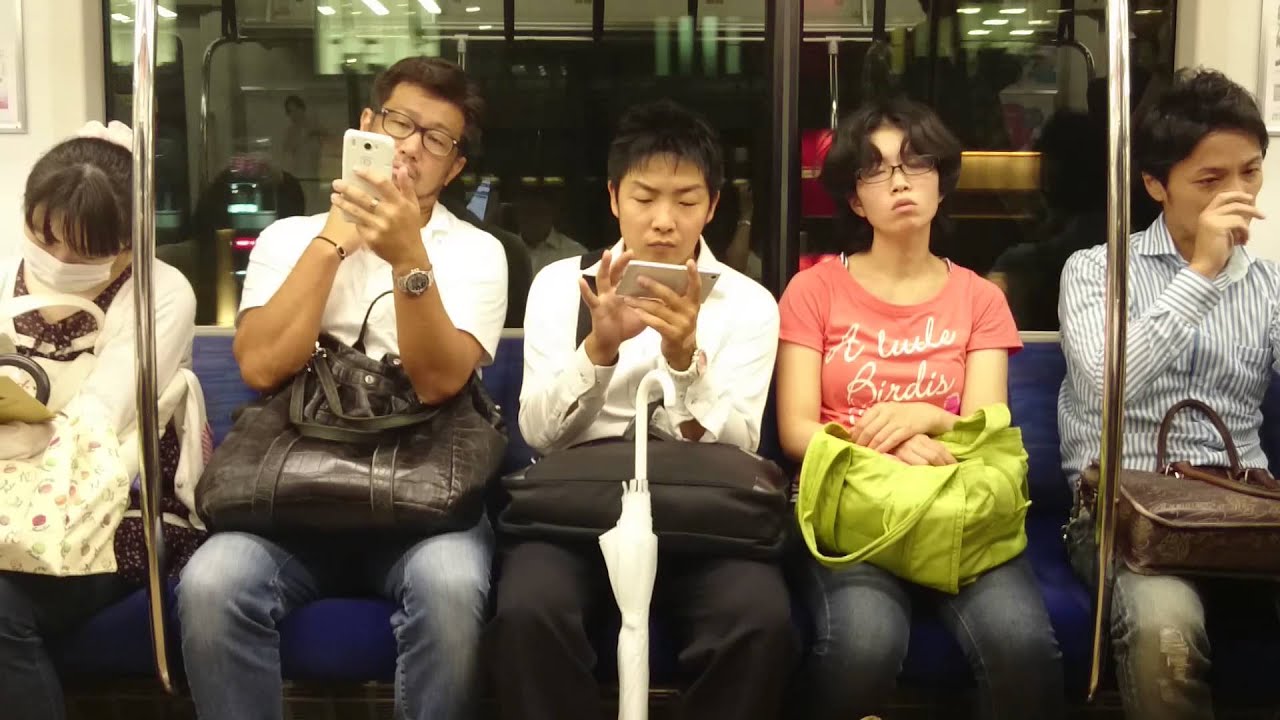 Japan, Tokyo - Sleeping on the train