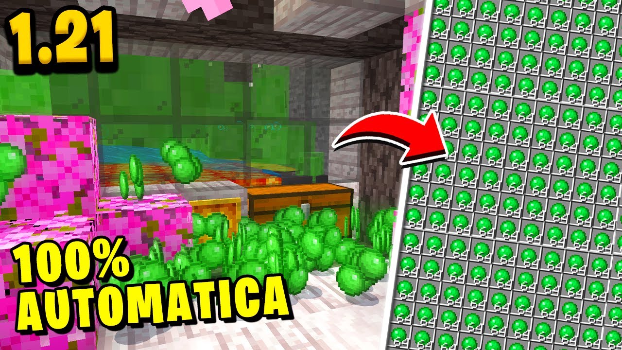 MELHOR FARM de SLIME AUTOMATICA no MINECRAFT BEDROCK 1.21