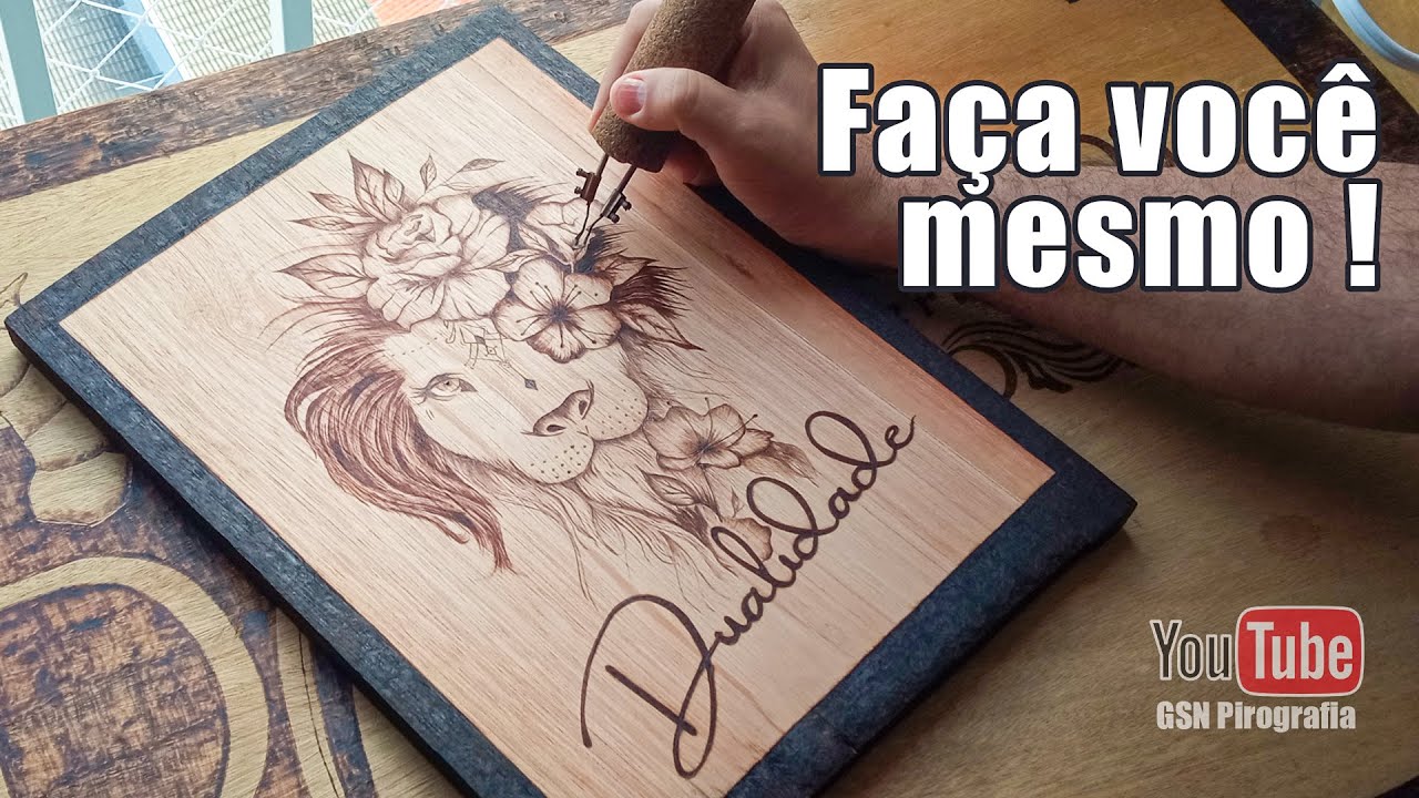 Pirografia - Aplicando Sombreamento no desenho #Pirografia #Pyrography