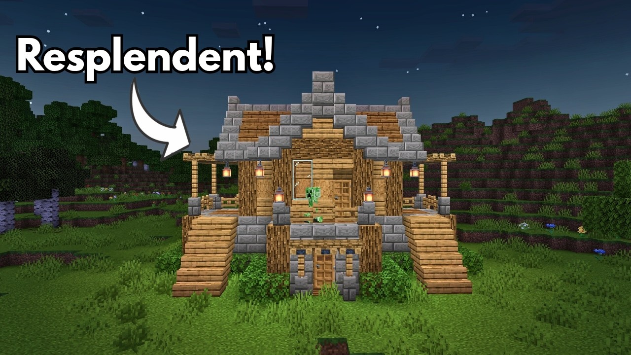 Minecraft Easy-to-build Starter House Tutorial 🏡