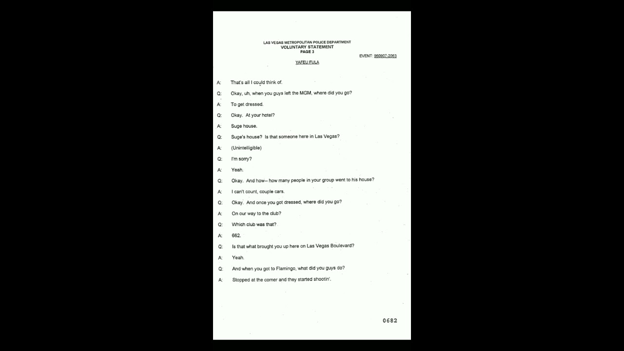 Yafeu Fula (Kadafi of the OUTLAWZ) police statement