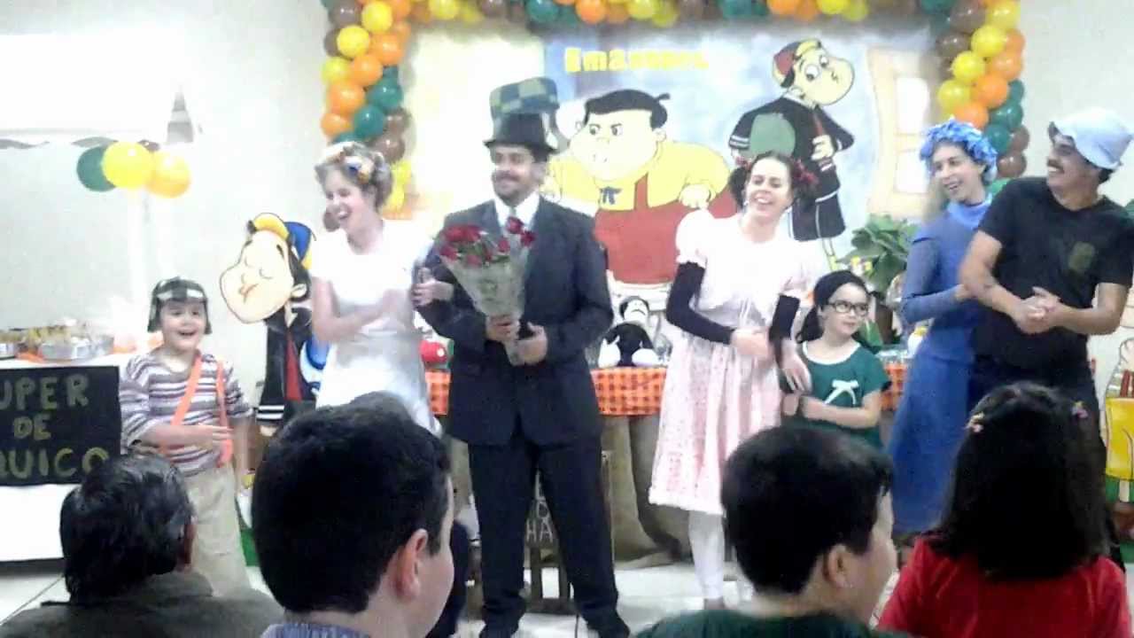 Festa do Chaves no aniversário do Manu!