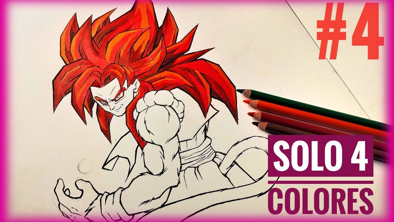 ⭕ Cómo Dibujar a GOGETA SSJ4 ✍️| CABELLO | Dragon Ball GT 🐉