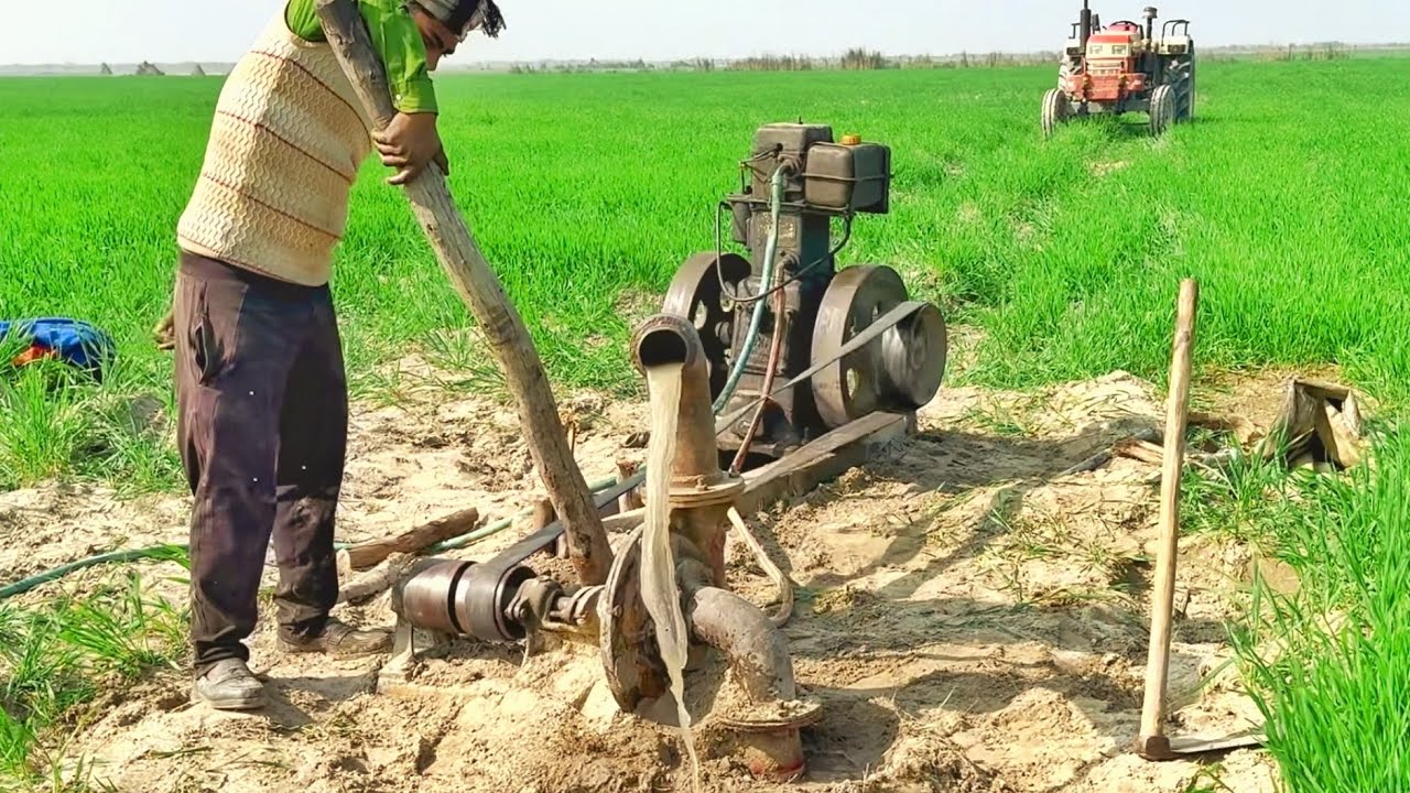 New Setup Diesel Engine Water Pump Machine Setup l Kisan Ka Indian Water Pump