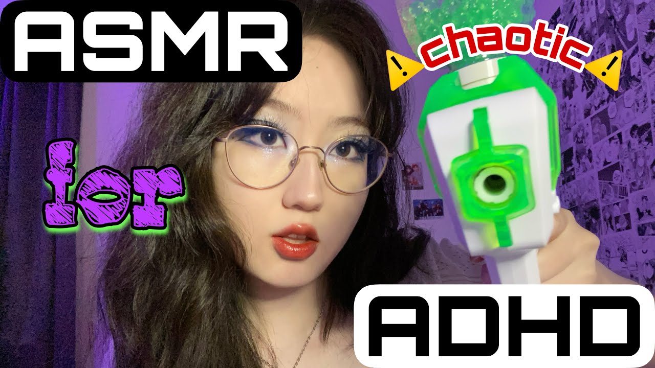 FAST & AGGRESSIVE ASMR for ADHD [hand sounds, spit painting, mouth sounds, chaotic triggers]