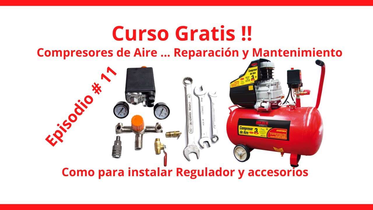 COMO INSTALAR REGULAROR DE COMPRESOR DE AIRE. COMO INSTALAR PRESOSTATO, LLAVES Y VALVULAS.