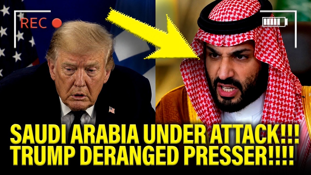 Trump Finally SURFACES in DISASTER  PRESSER as SAUDI ARABIA HIT!!!