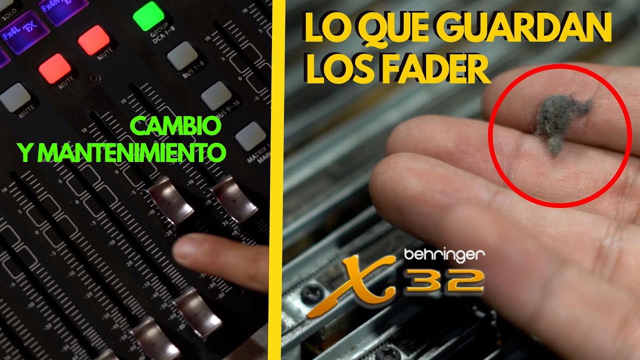 CAMBIO DE FADER X32 LIMPIEZA Y MANTENIMIENTO -  IMPORTANTE USAR GUARDAPOLVO