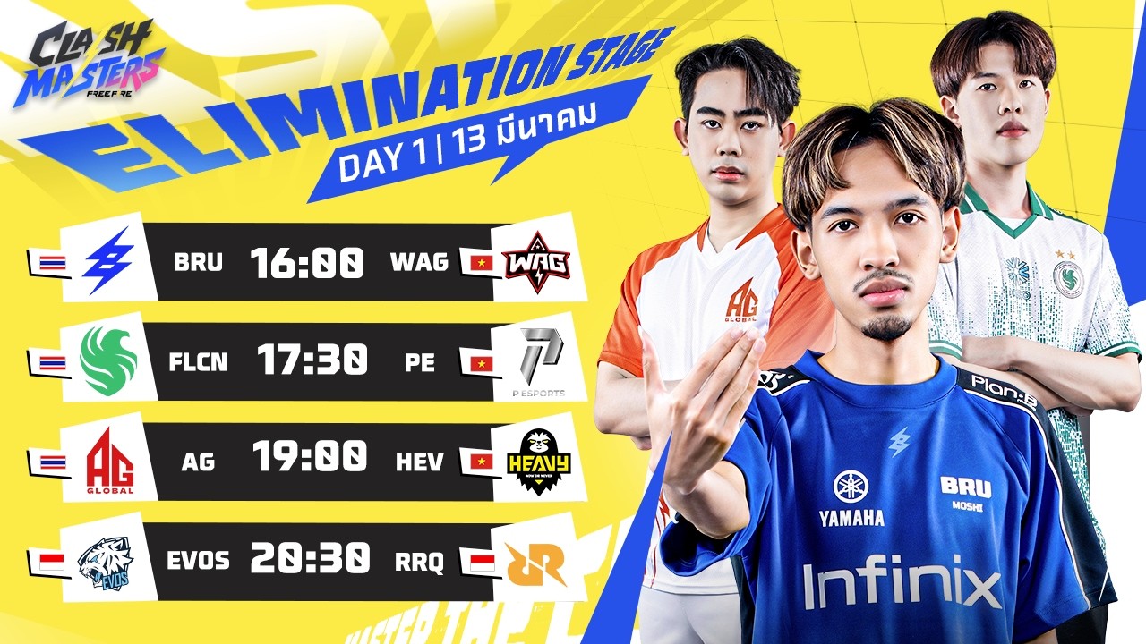 🔴 [TH] Free Fire Clash Masters SEA 2026 Spring - รอบ Elimination Stage Day 1