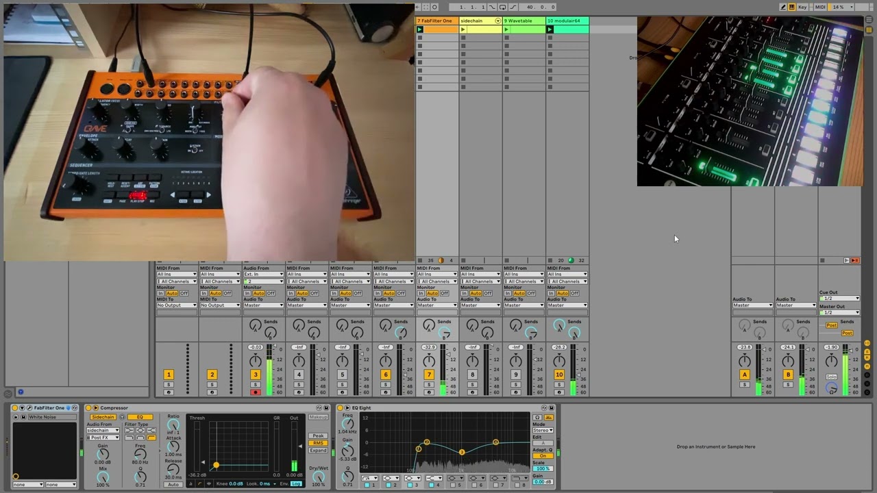 Roland TR-8, Behringer Crave, Ableton Live