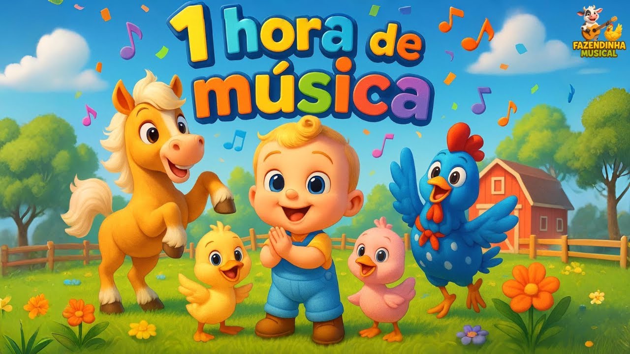 🎵 1 Hora de Música Infantil 🐷 - Fazendinha Musical 🎶🌈
