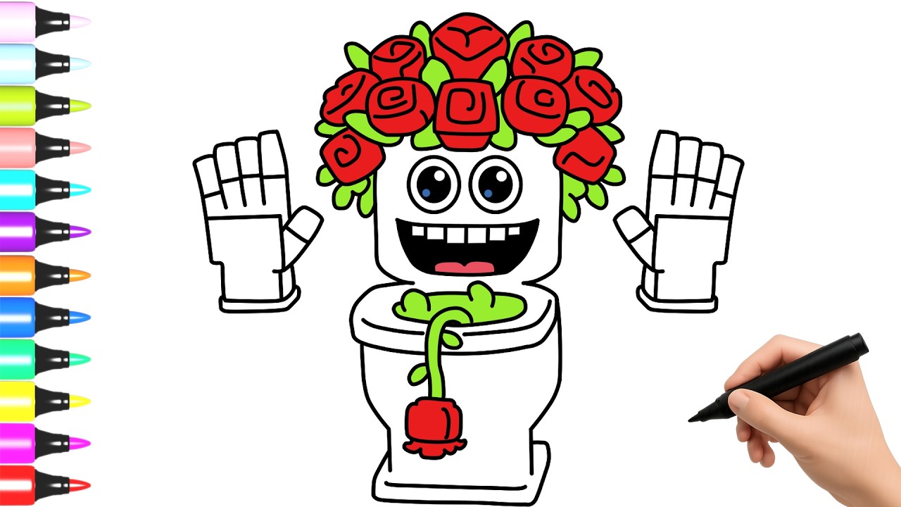Como Dibujar a Floretti Tualetti - Steal a Brainrot ROBLOX