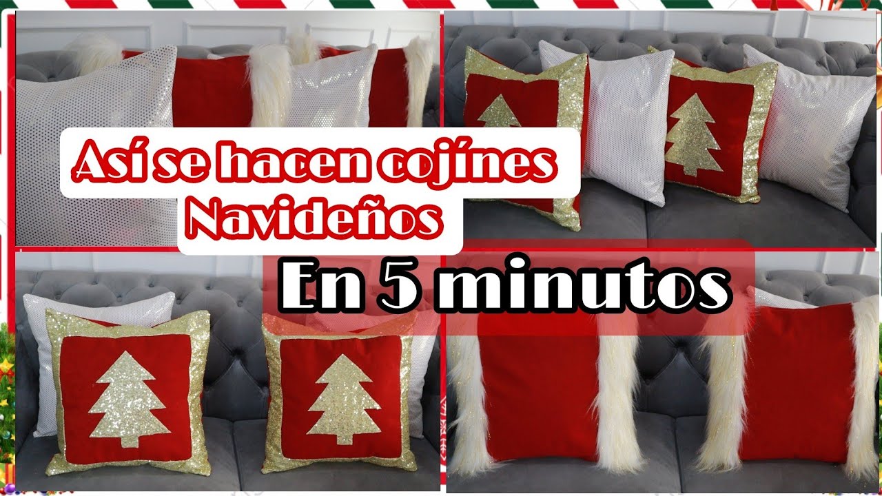 3 IDEAS FÁCILES PARA HACER COJINES NAVIDEÑOS #2024