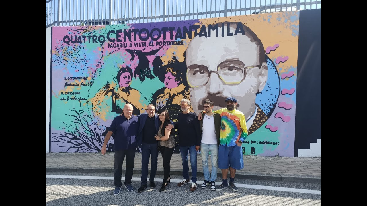Mario Magnotta, l'inaugurazione del murale