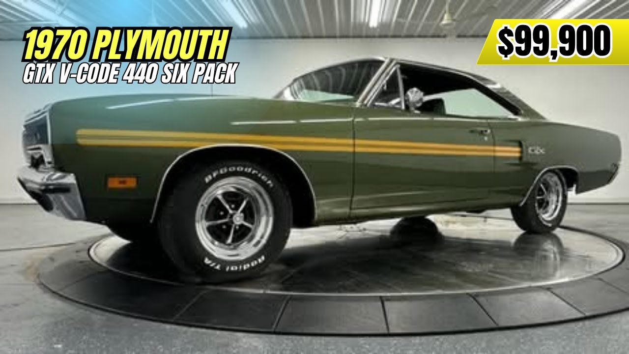 Plymouth GTX V-Code 440 Six Pack 1970 года | Редкий маслкар Air Grabber | Всего 34 000 миль! 99 9...