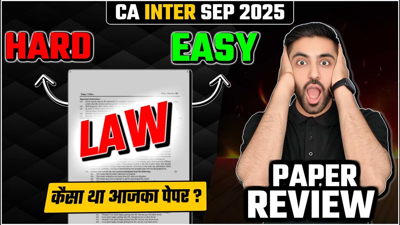 Law Paper Review CA Inter Sep 2025 | paper Analysis | Law paper review today