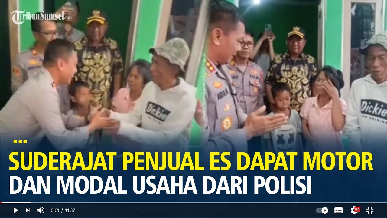 Nasib Suderajat Pedagang Es Gabus Kini Dapat Hadiah Motor dan Modal Usaha dari Polisi