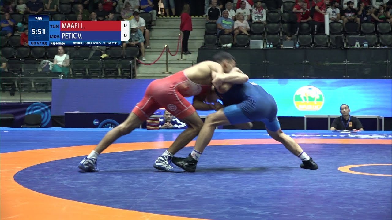 Repechage GR - 67 kg: L. MAAFI (TUN) v. V. PETIC (MDA)