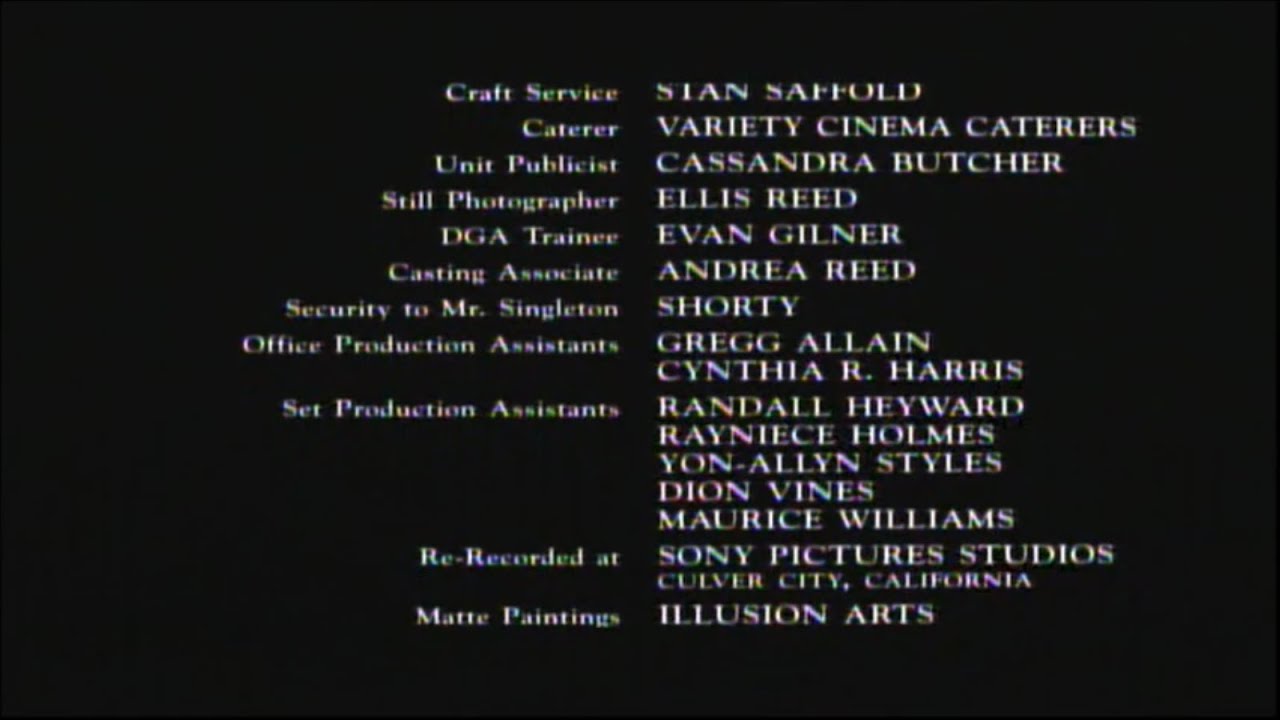 Poetic Justice (1993) End Credits (Starz In Black 2025)