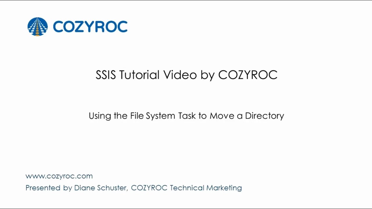 Using the File System Task for moving 📁 Directories - SSIS tutorials for Beginners by COZYROC