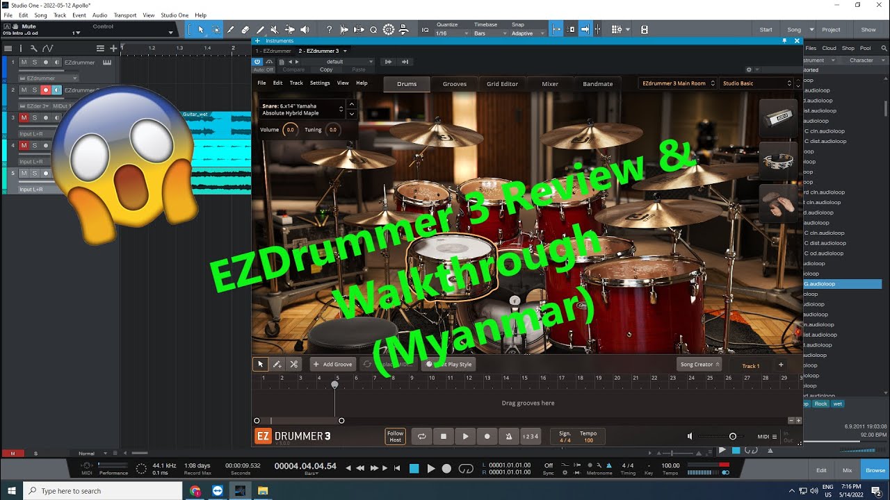 🥁🥁🥁EZDrummer 3 Review & Walkthrough (Myanmar)🔥🔥🔥