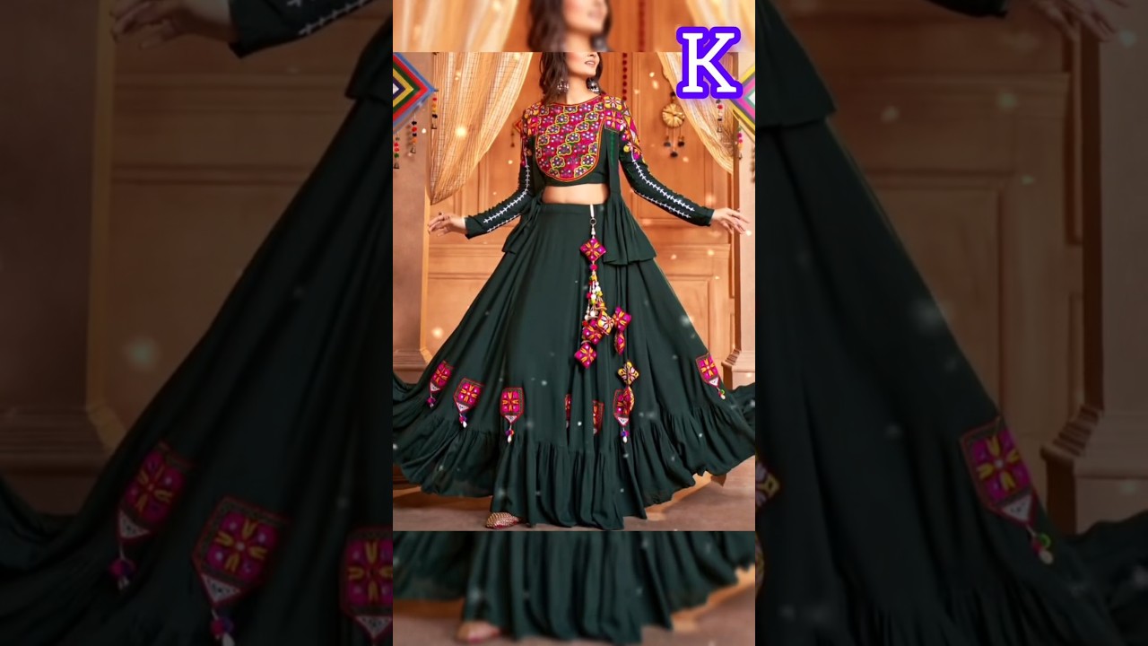 😱Navratri special lehenga choli design🔥garba chaniya choli😍#shorts​​​​​#trending​​​​#navratrispecial