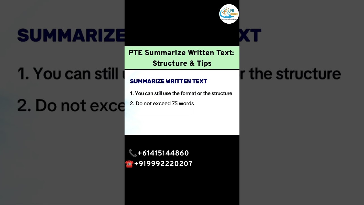 🌟 New UPDATE 2025 - PTE Summarize Written Text 90/90 🌟(Writing Tips, Tricks, and Templates)