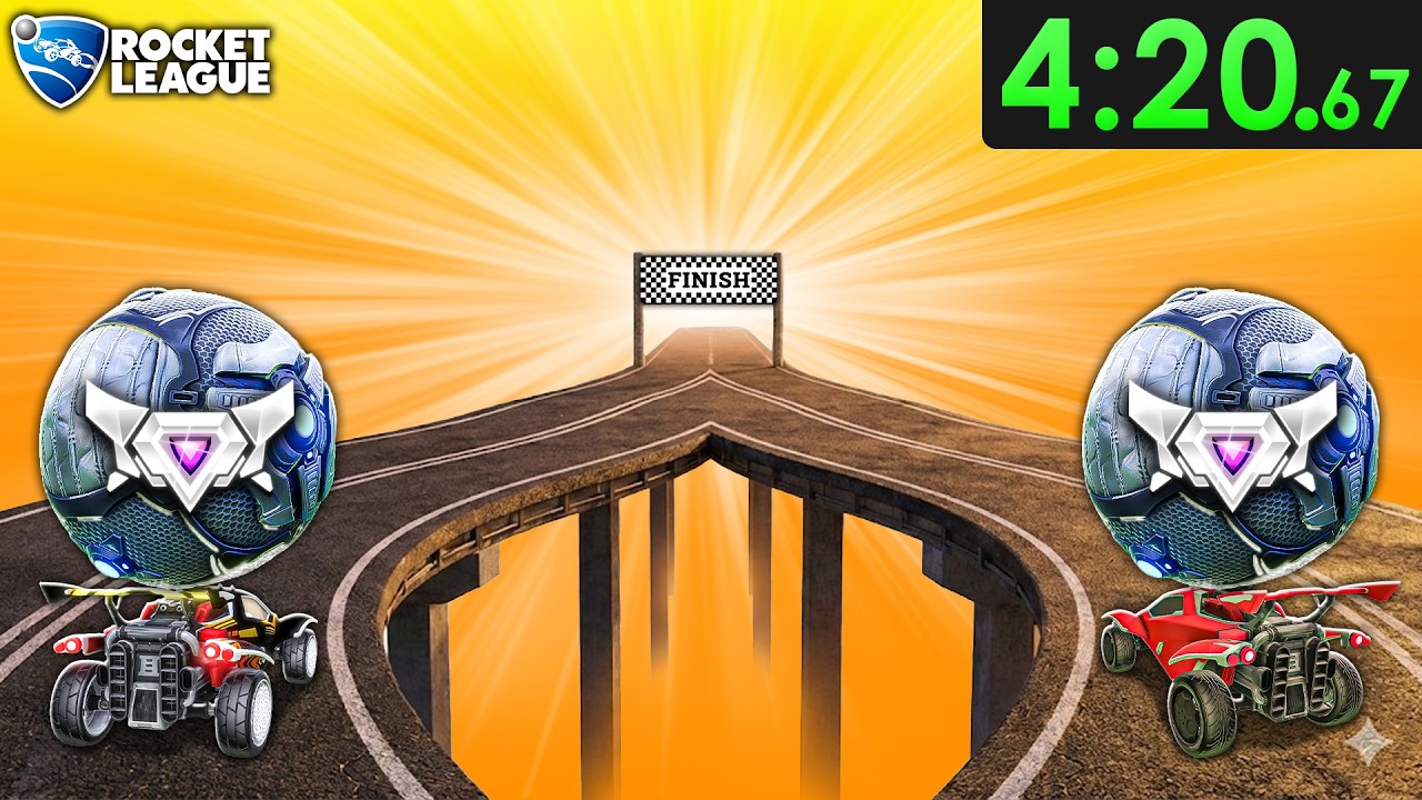 Rocket League pros compete in a DRIBBLE RACE