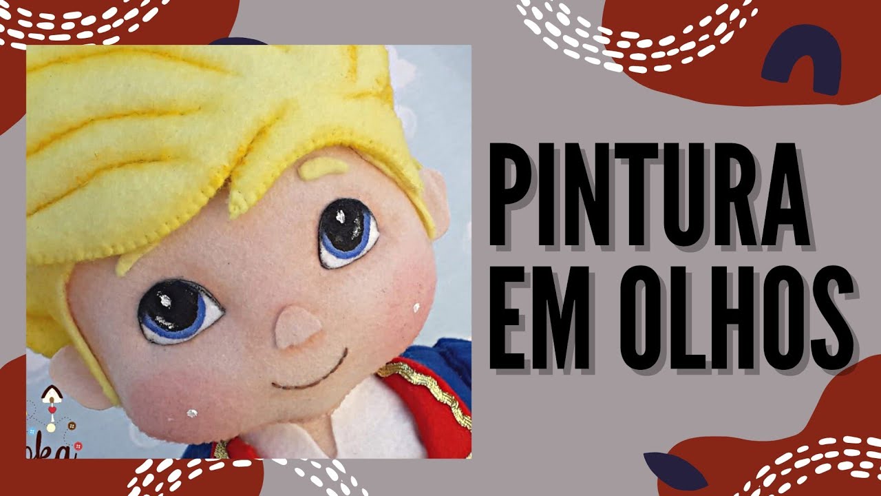 COMO FAZER PINTURA DE OLHOS COM TINTA DE TECIDO EM FELTRO E IMPERMEABILIZAÇÃO DA PEÇA