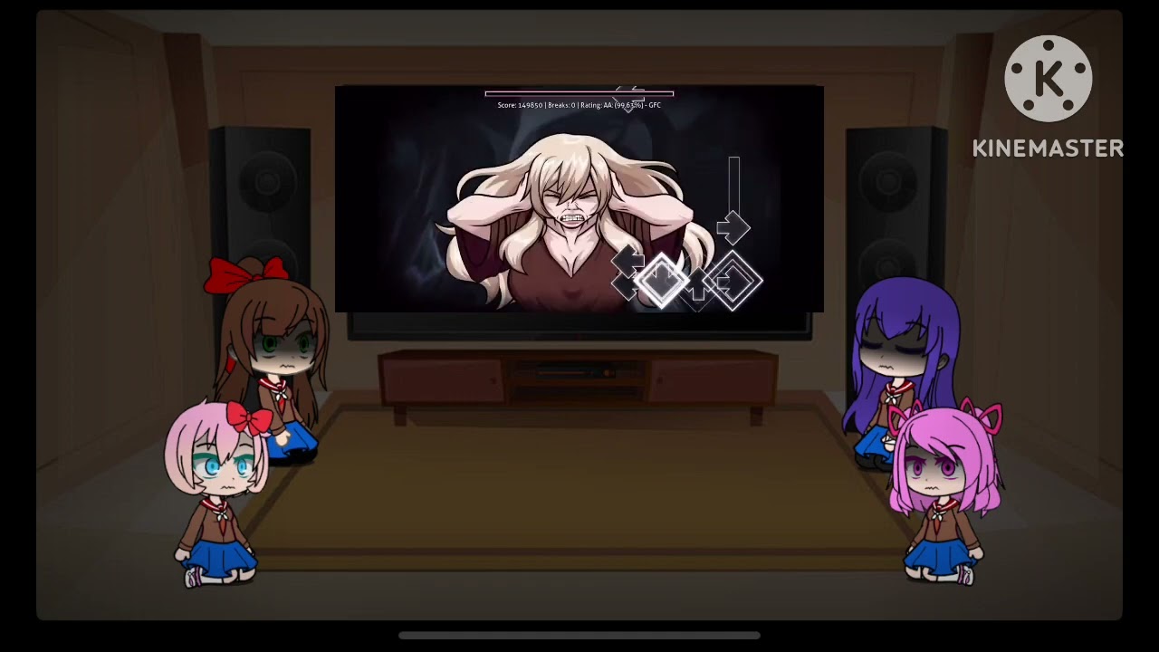DDLC react to project Libitina FNF
