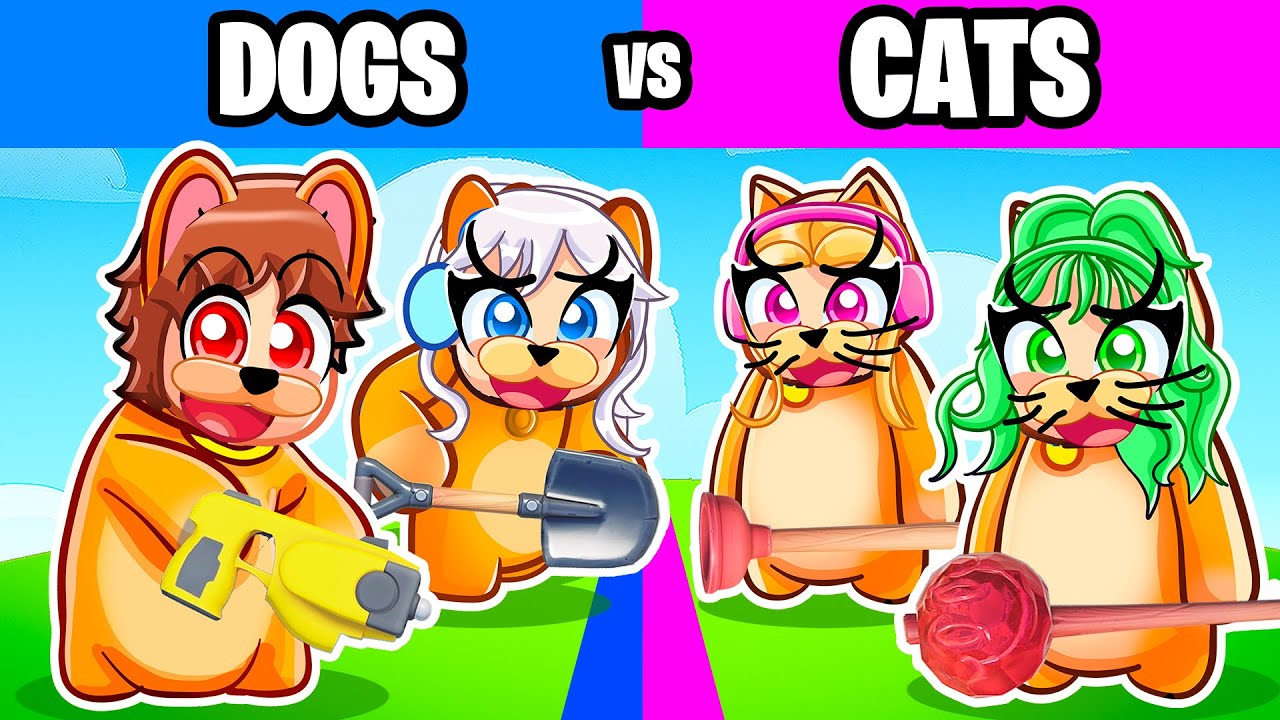 CATS vs DOGS in Party Animals With MY CRAZY FAN GIRLS...