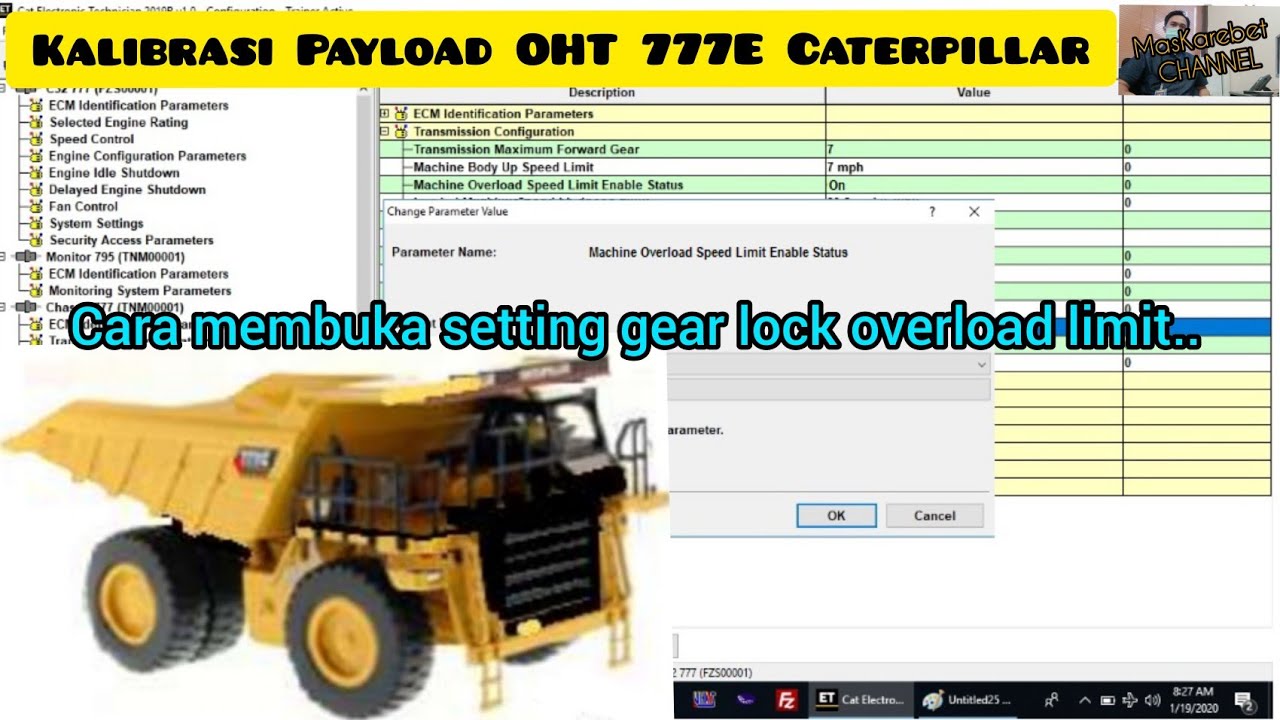 Cara Kalibrasi Payload OHT 777E Caterpillar