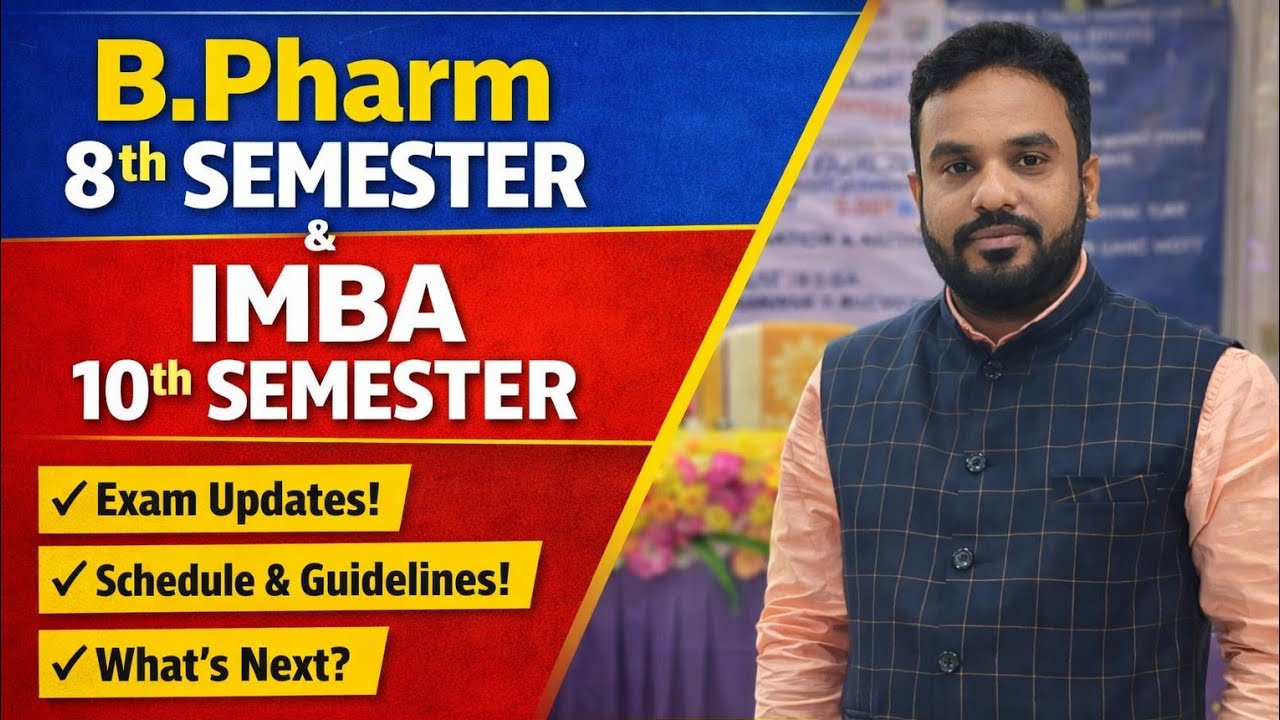 BPUT B.PHARM 8TH SEMESTER EXAM UPDATE.