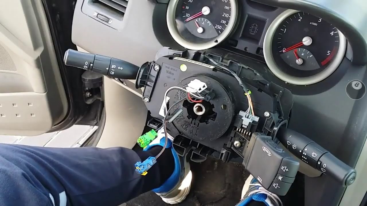 Reparación Contactor Rotativo Volante Airbag Renault Megane 2 Steering Wheel Removal Airbag Warning