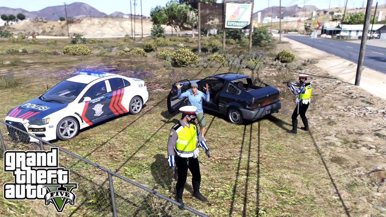 Patroli PJR Kejar Kejaran Dengan Pengedar Narkoba || GTA 5 Mod Polisi Indonesia