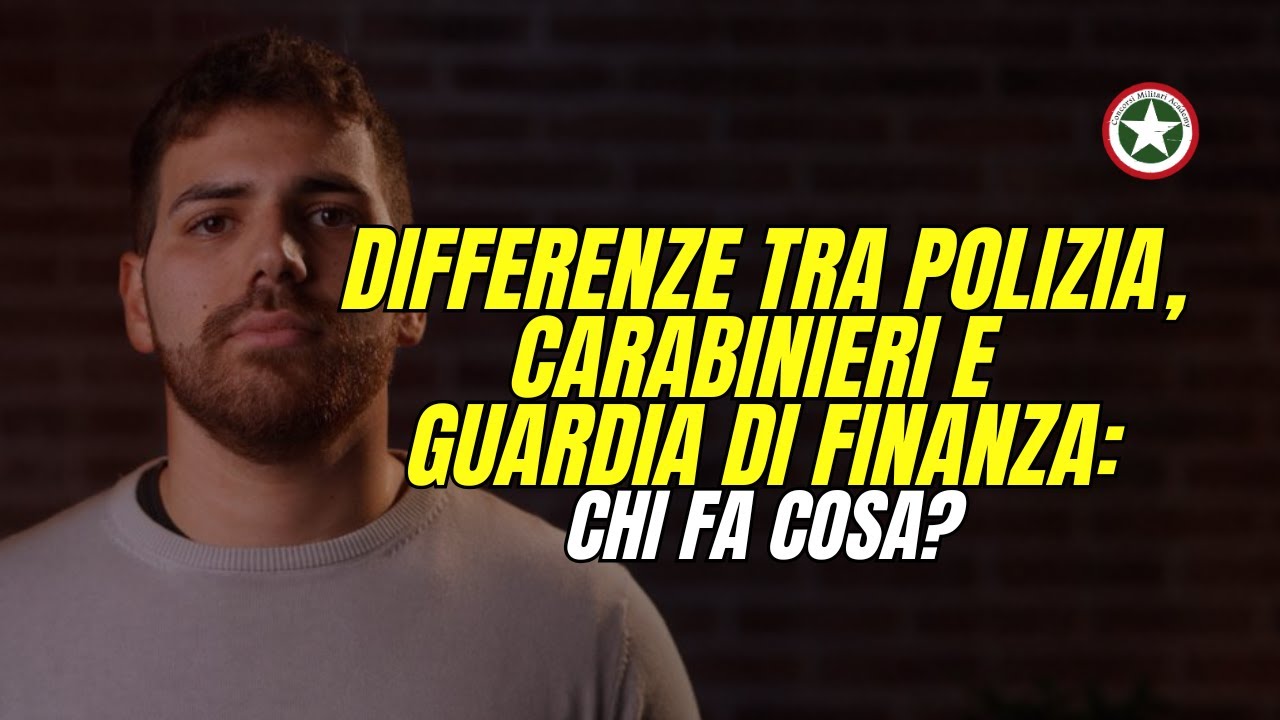 Differenze tra Polizia, Carabinieri e Guardia di Finanza: chi fa cosa?